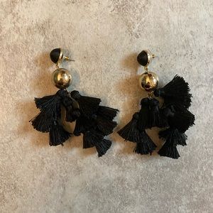 Black 3 tassel earrings